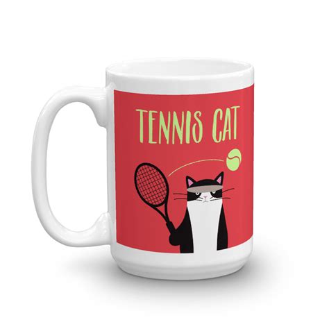 Cosmo Tennis Cat Mug Mugs Cat Mug Glassware