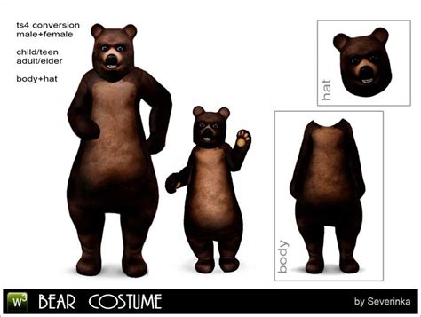 Sims By Severinka Bear Costume By Severinka Sims 3 Downloads Cc
