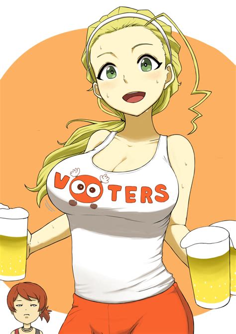 Kawanishi Shinobu Sasaki Akebi Girls Und Panzer Hooters Highres 10s 2girls Alcohol Beer