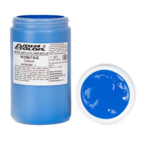 105 Cobalt Blue Acrylic Paint Lightfast Opaque Nova Color