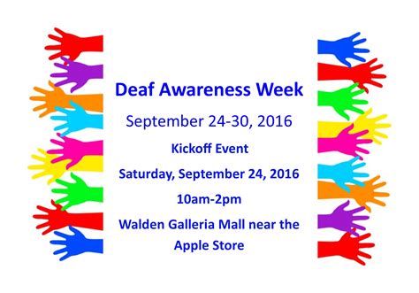 Deaf Awareness Week Events Deaf Access Services A Program Of