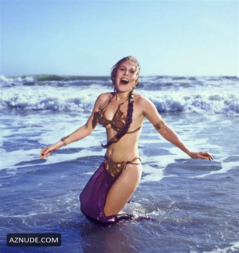 Carrie Fisher Sexy In A Golden Bikini In Rolling Stone Magazine Summer