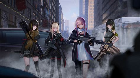 Anime Girls Frontline Guns Rifles 4k 2 Wallpaper Pc Desktop