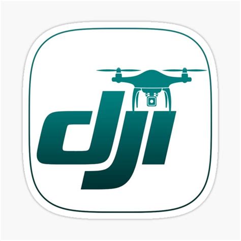 Dji Logo With Drone Essential T Shirts Drone Pilot Dji Sticker By