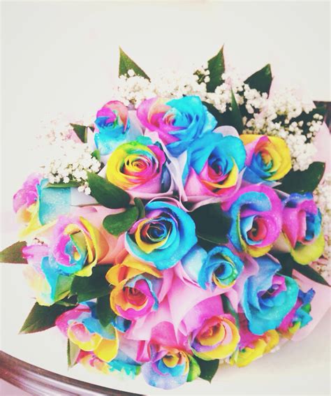 Rainbow Roses Rose Flower Rainbow Flowers