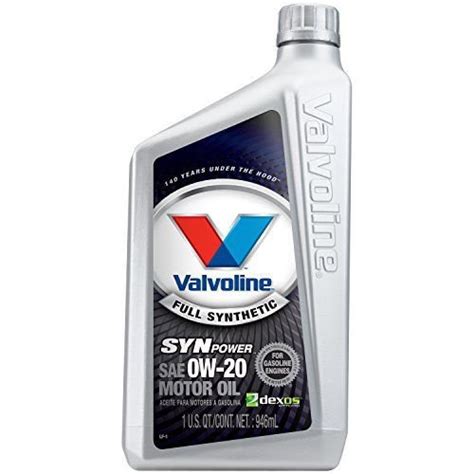 Valvoline 0w 20 Synpower Full Synthetic Motor Oil 1qt Case Of 6 Vv916 6pk