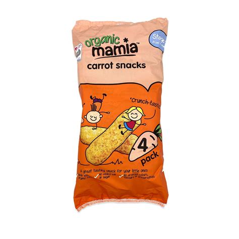 Carrot Snacks 4 X 15g 60g Mamia Organic Aldiie