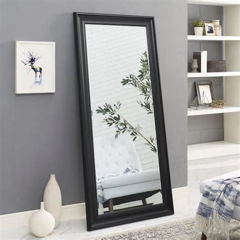 Homestock Black 65 H X 31 W Framed Floor Mirror Full Length Mirror Standing Mirror Large