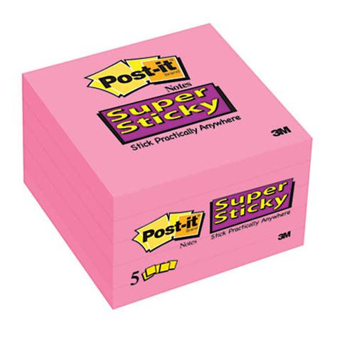 Print, copy, scan and fax. Post it Super Sticky Notes 3 x 3 Neon Pink 90 Sheets Per ...