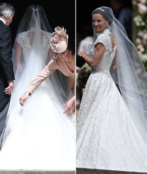 Pippa Middleton Wedding Lace Wedding Dress Pictured Made By Giles