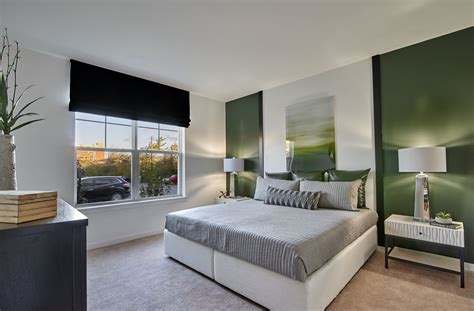 interior design, current design situation, green bedroom, modern ...