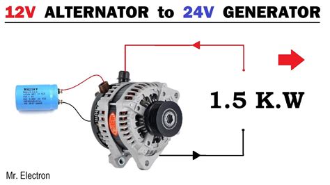 12v Car Alternator To 24 Volts 64 Amps 1500w Toyota Alternator Youtube