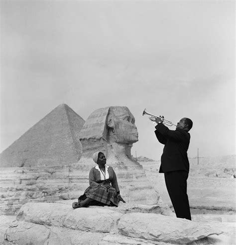 Louis Armstrong Playing For His Wife Egypt 1961 Rpics