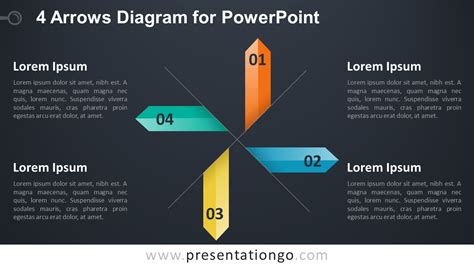 Free 4 Arrows Diagram Slides For Powerpoint Slidemodel Hot Sex Picture