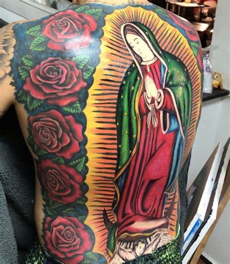 S A Man S Giant Virgen De Guadalupe Tattoo Took Months Over To
