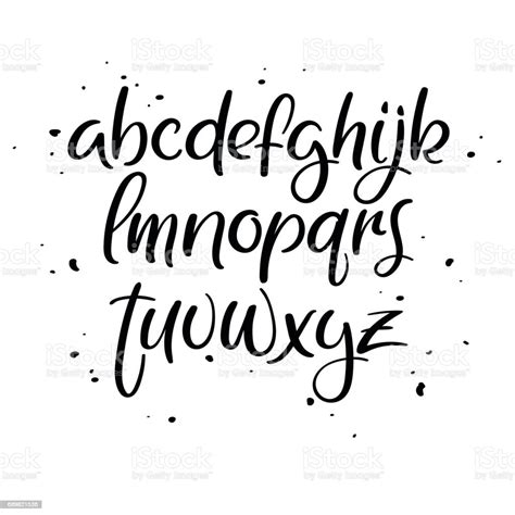 Modern Handwritten Calligraphy Font Alphabet Brushpen Alphabet Modern