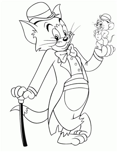 Tom And Jerry Coloring Page Tom A Jerry Omalovanky 1 130552 Coloring Home