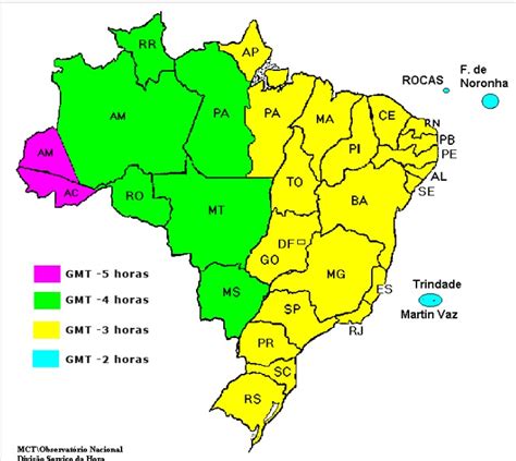 Os Quatro Fusos Hor Rios No Brasil Veja No Resumo De Geografia Enem