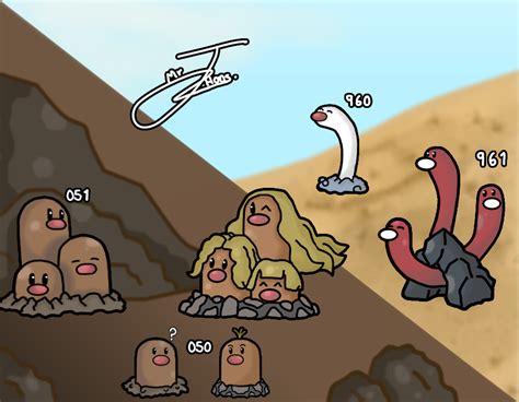 Diglett And Wiglett Line Evolution By Mrjhons900 On Deviantart