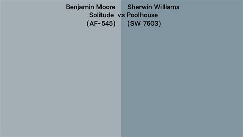 Benjamin Moore Solitude AF 545 Vs Sherwin Williams Poolhouse SW 7603