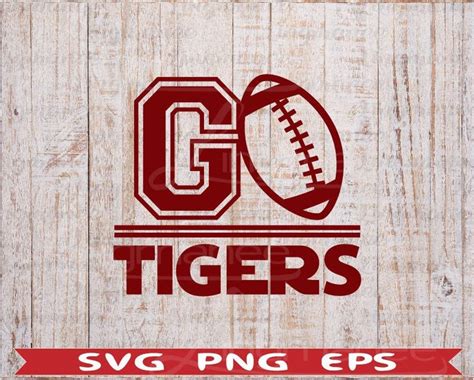 Go Tigers Football Svg Football Svg Digital File For Etsy In