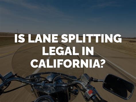 California Lane Splitting Law
