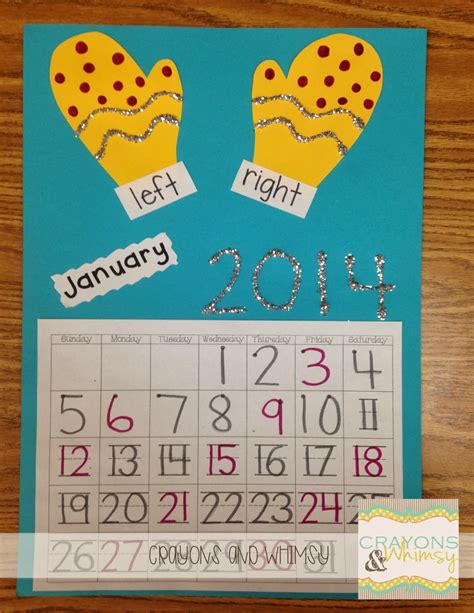 January Calendar Time Freebie Crayons And Whimsy