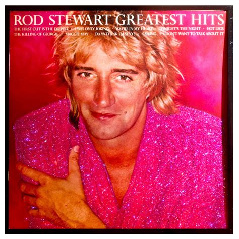 Glittered Rod Stewart Greatest Hits Album Contemporary Artwork By