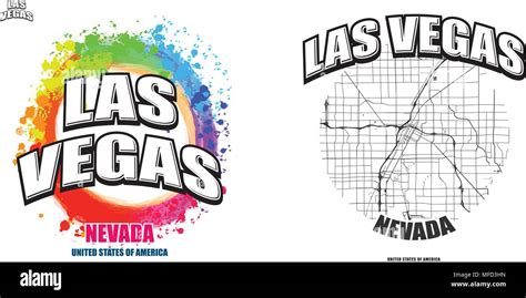 Las Vegas Nevada Logo Design Two In One Vector Arts Big Logo With