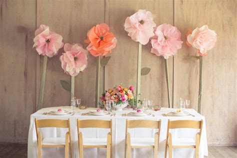 Wedding decoracion flowers church florist supplies 20 ideas. Head table setup: Giant paper flowers | Articles - Easy ...