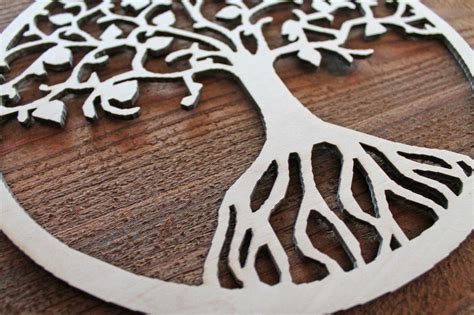 Tree Of Life Wleaves Unfinished Wood Cutout Cut Out Shape Ready To