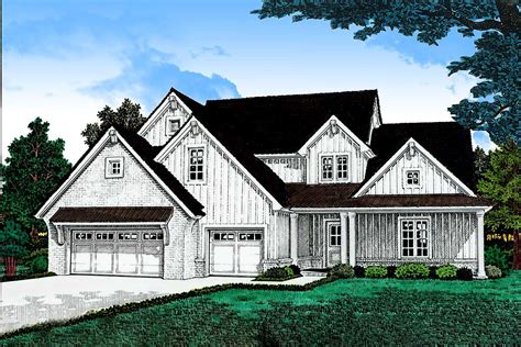 New American Farmhouse Plan With 3 4 Or 5 Bedrooms And A 3 Car Garage