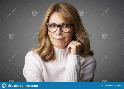 Confident Mature Woman Portrait Stock Image Image Of Casual Beautiful
