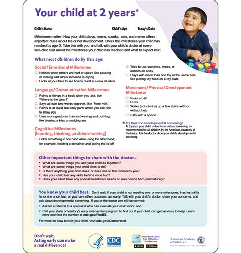 Printable Developmental Checklist For 2 3 Year Olds