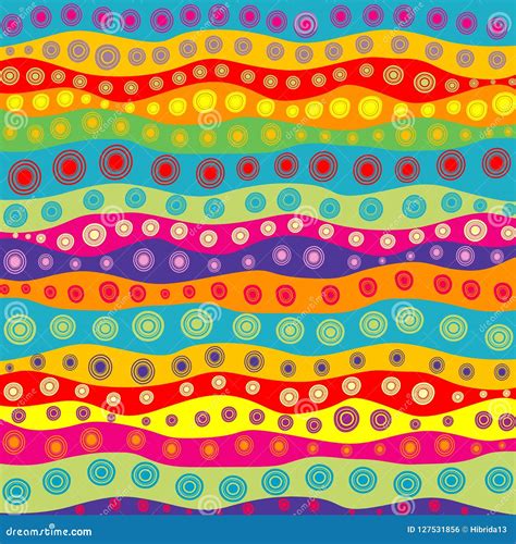Childish Colorful Background With Dots And Strips Stock Vector