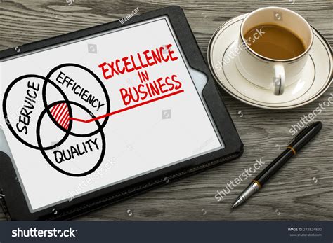 Excellence Business Concept Diagram Hand Drawing Stock Photo 272824820