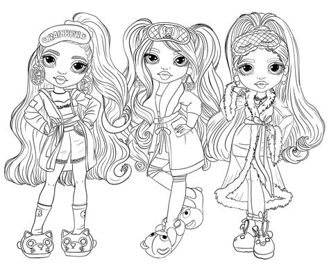 Rainbow High Girls Coloring Page Download Print Or Color Online For Free