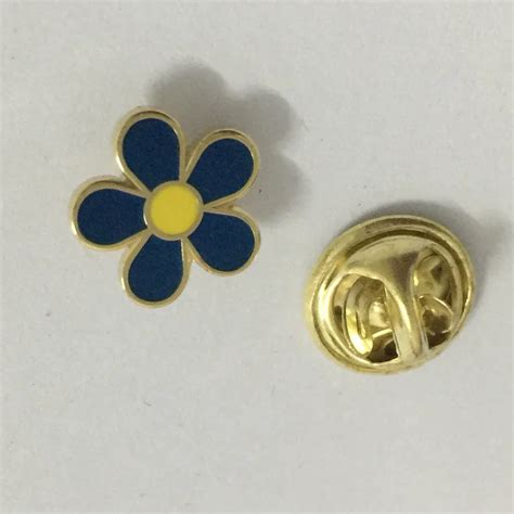 2pcs 10mm Forget Me Not Masonic Ww2 Lapel Pin Blue Enamel Flower Small