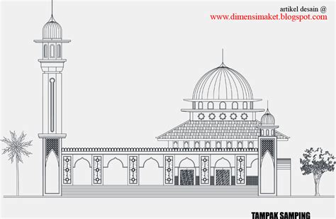 Gallery sketsa gambar mewarnai drawings art gallery sumber www.drawingninja.com. Desain Masjid & Musholla 002 : Contoh Gambar Desain Masjid
