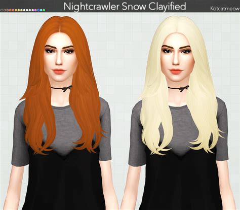 Nightcrawler Snow Hair Clayified Snootysims
