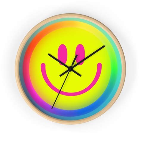 Smiley Face Wall Clock Happy Face Clock Retro Y2k Wall Etsy Canada