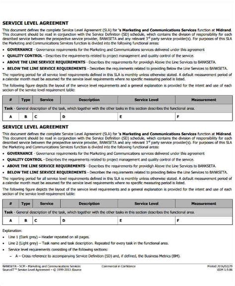 Free 34 Sample Service Level Agreement Templates In Ms Word Pdf