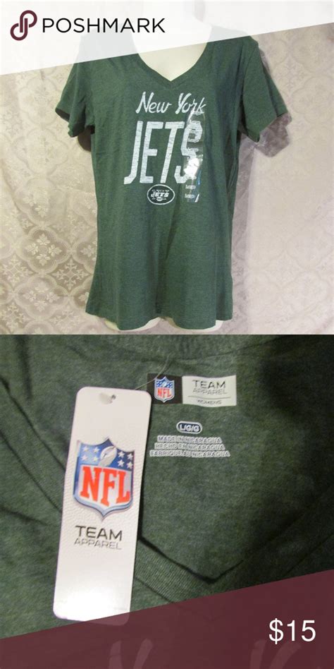 NEW NFL NY Jets Football T Shirt Women Large Womens Shirts Football