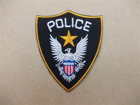 Iron On Patch Usa Police American Flag Embroidered Applique