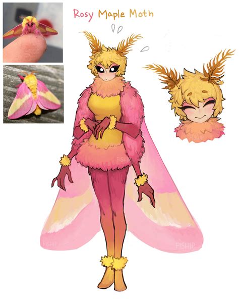 Rosy Maple Moth Gijinka Moe Anthropomorphism Fantasy Character