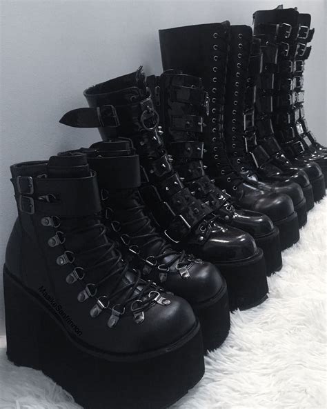 pin by janne b on fashion goth shoes goth boots aesthetic shoes