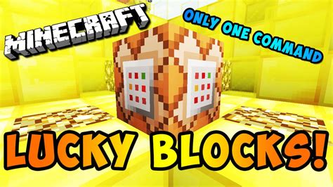 No Mod Lucky Blocks Minecraft Only One Command Youtube