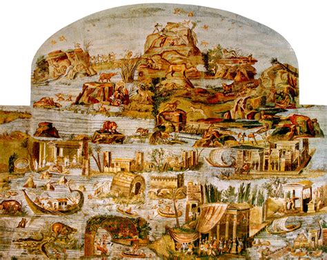 Nile Mosaic Of Palestrina Roman Mosaic Hellenistic Art Painting