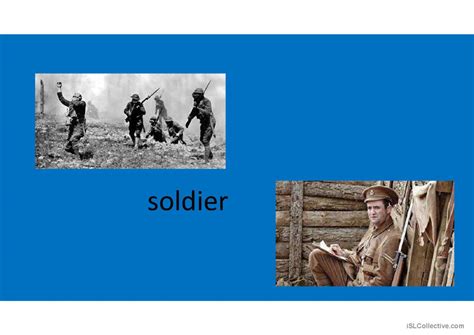 World War One History Vocabular English Esl Powerpoints