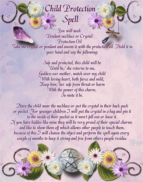 Child Protection Spell Wiccan Spells Protection Protection Spells
